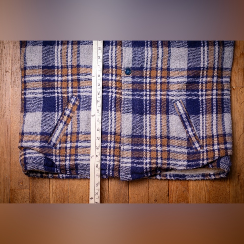 Sherpa line plaid shirt, jacket men's medium - Picture 4 of 6